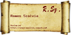 Remes Szalvia névjegykártya